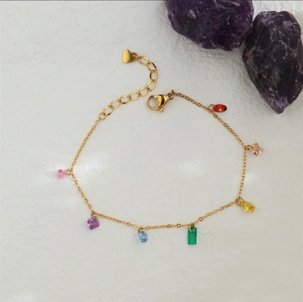 Rainbow Luxe Bracelet - Glitze Accessories