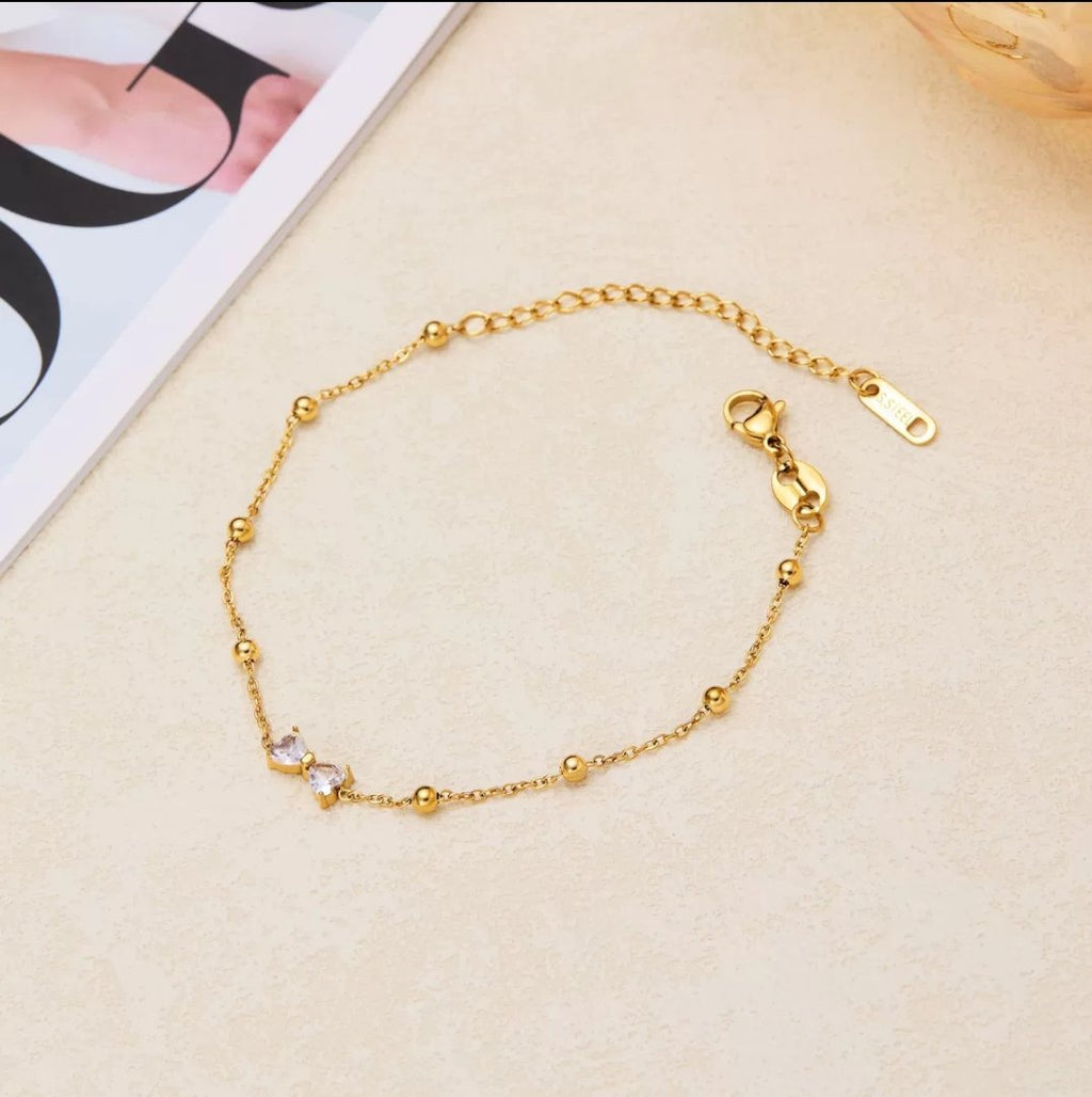 Seraphic Bow Anklet - Glitze Accessories