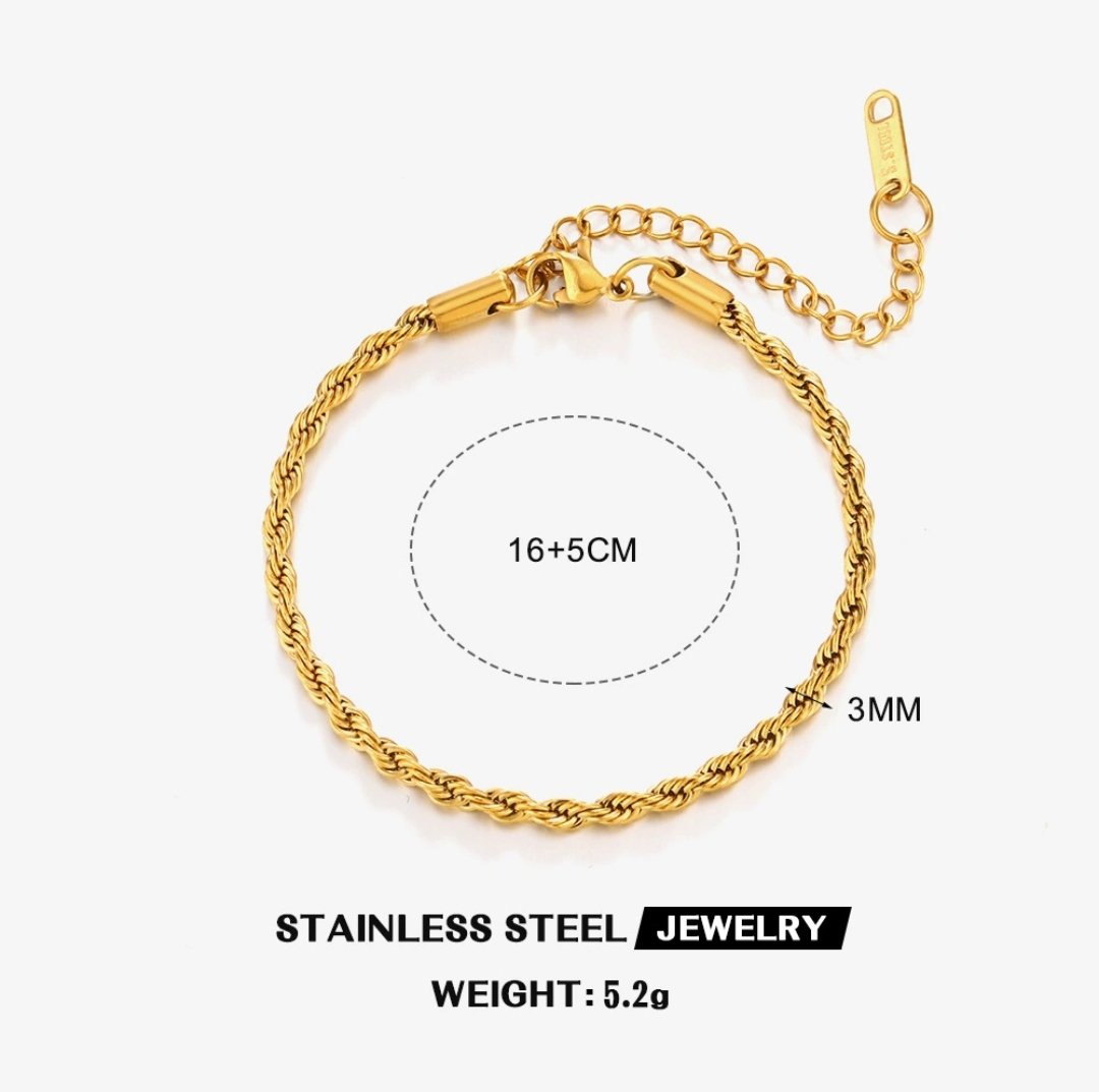 Rope chain Bracelet - Glitze Accessories