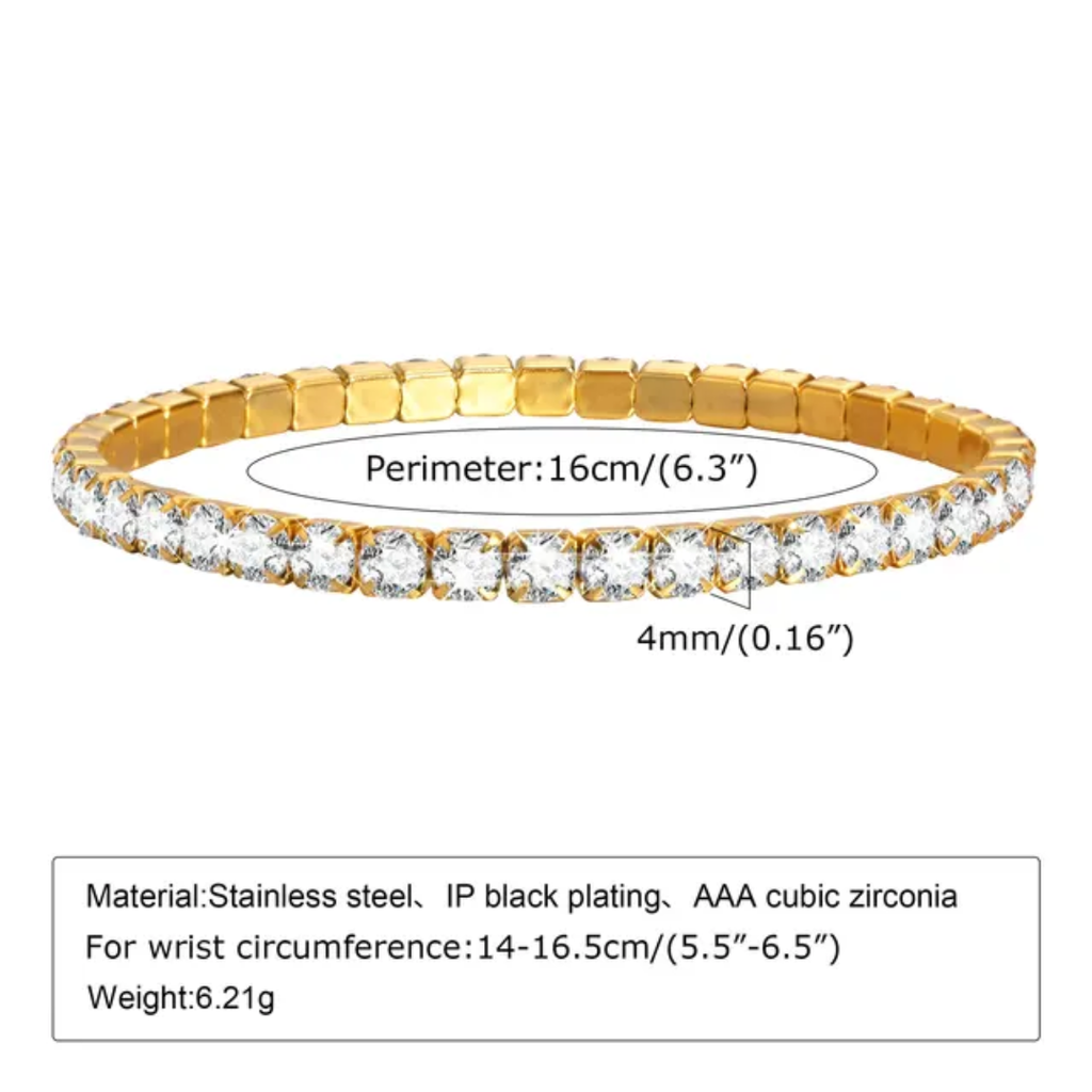 Tennis Bracelet - Adjustable - Glitze Accessories