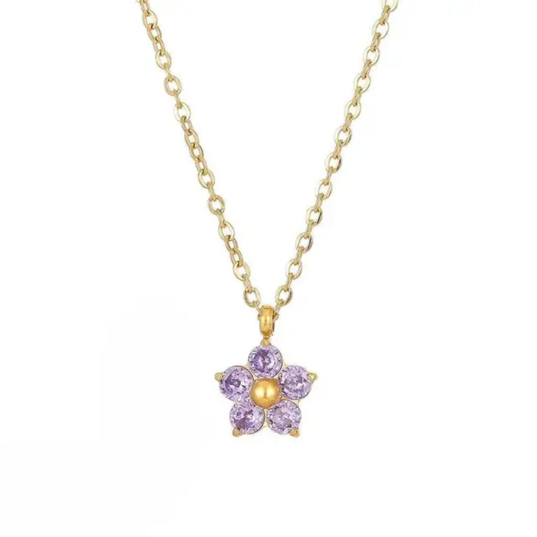 Fioren Necklace - Purple - Glitze Accessories