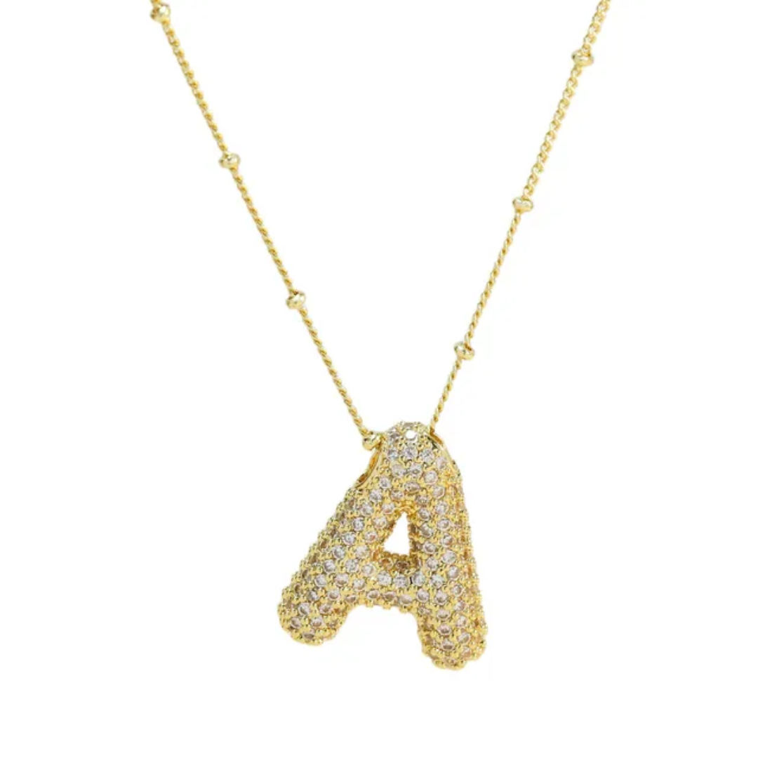 Initial Necklace - A - Glitze Accessories