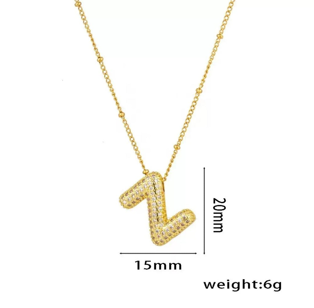 Initial Necklace - Z - Glitze Accessories