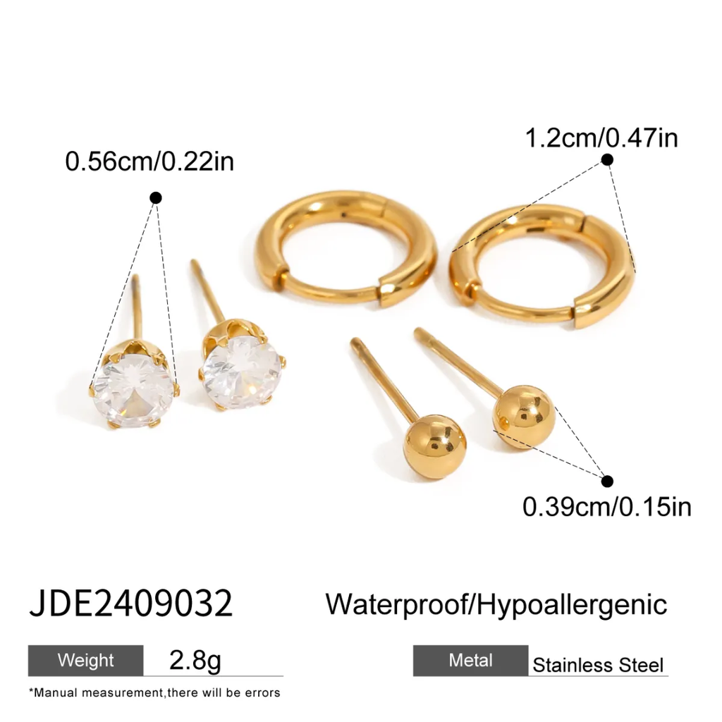 Seraphine Stack - 3 Pair - Glitze Accessories