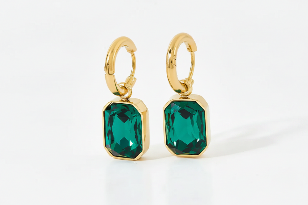 Gemma Earrings - Green