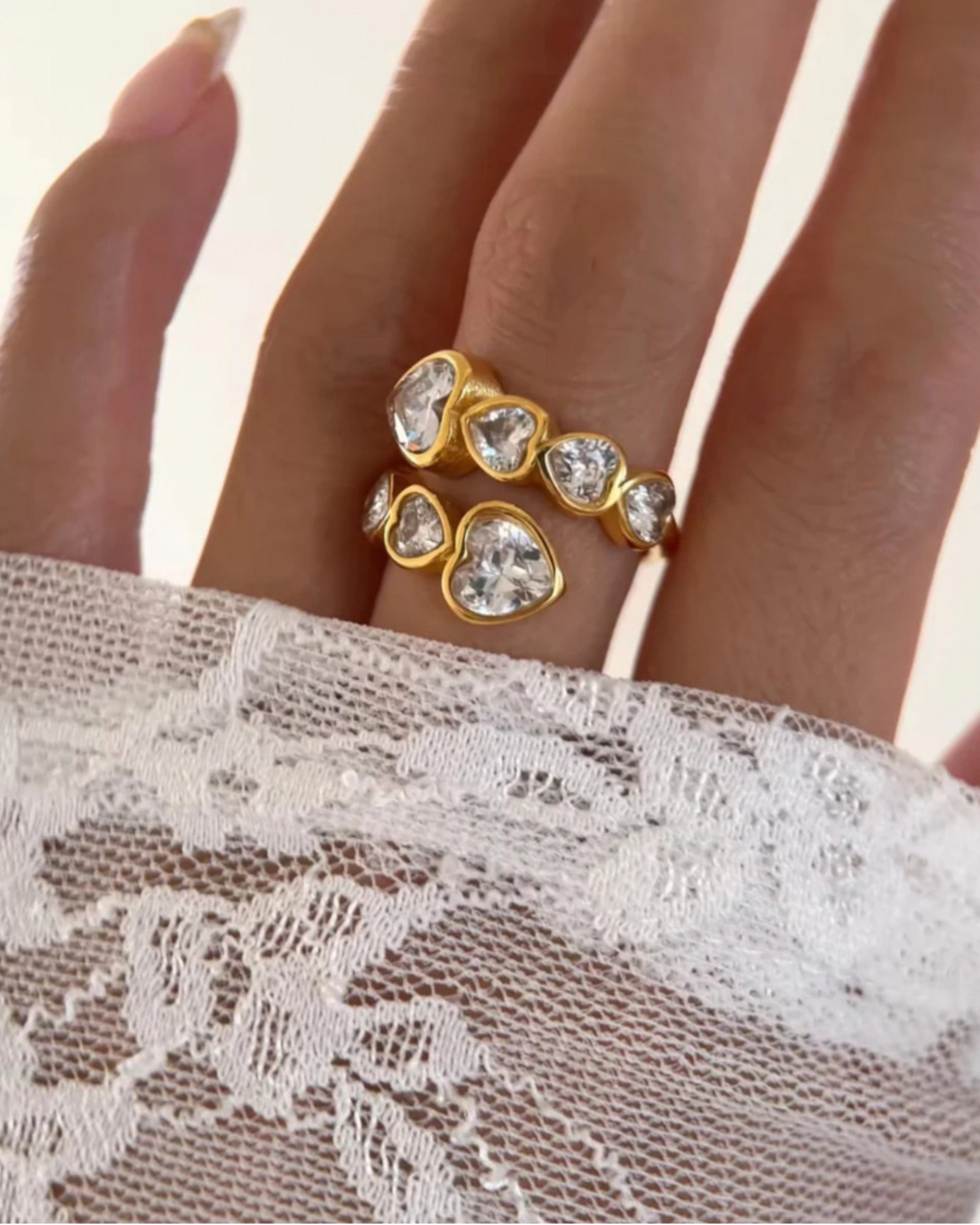 Amoure luxury bracelet by Glitze Accessories featuring elegant gold-tone design with sparkling embellishments.