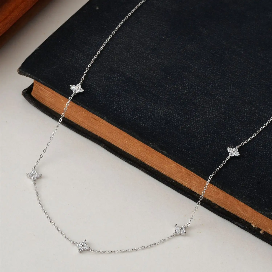 Zyrah Necklace - Silver - Glitze Accessories