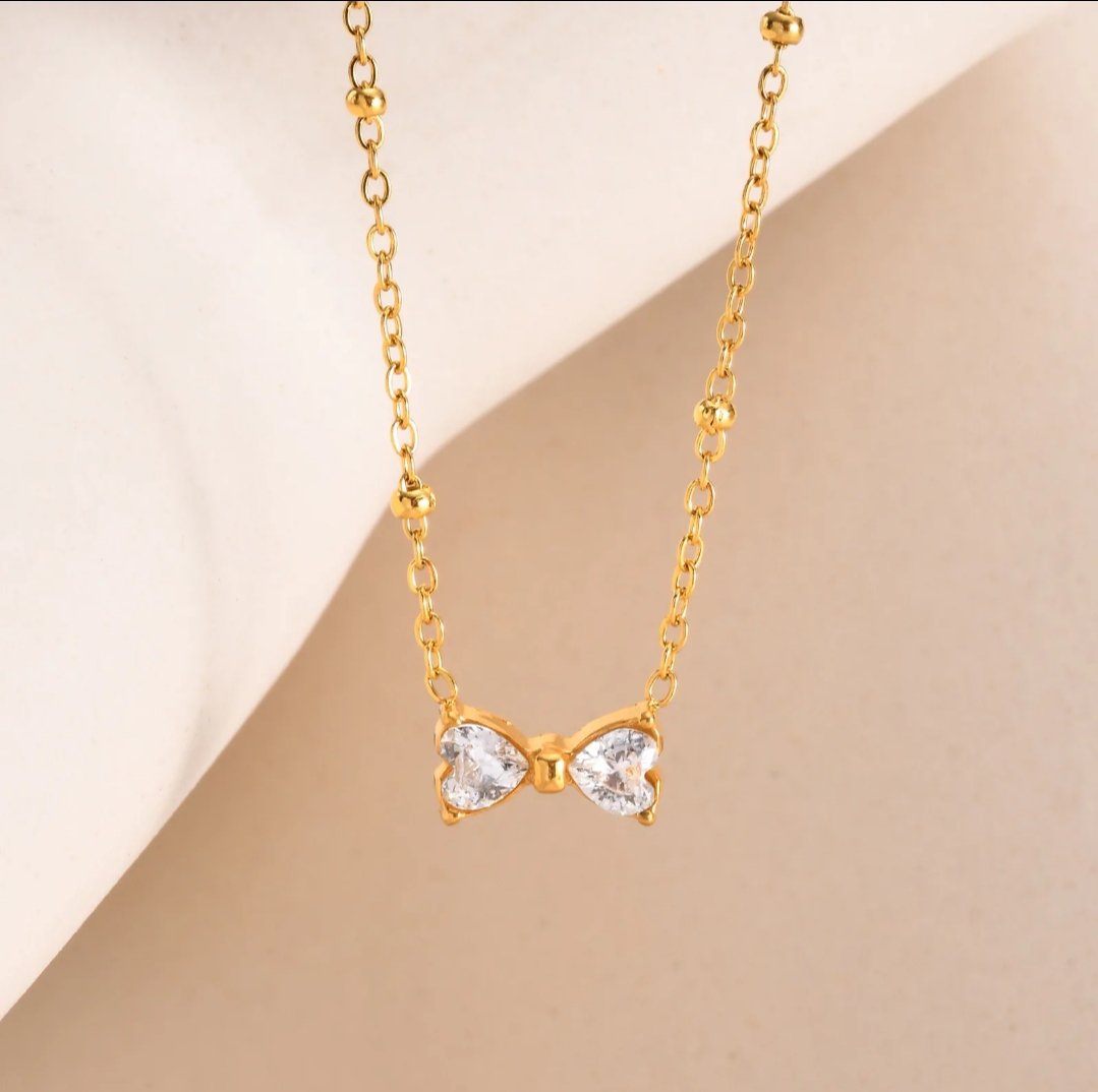 Seraphic Bow Necklace - Glitze Accessories