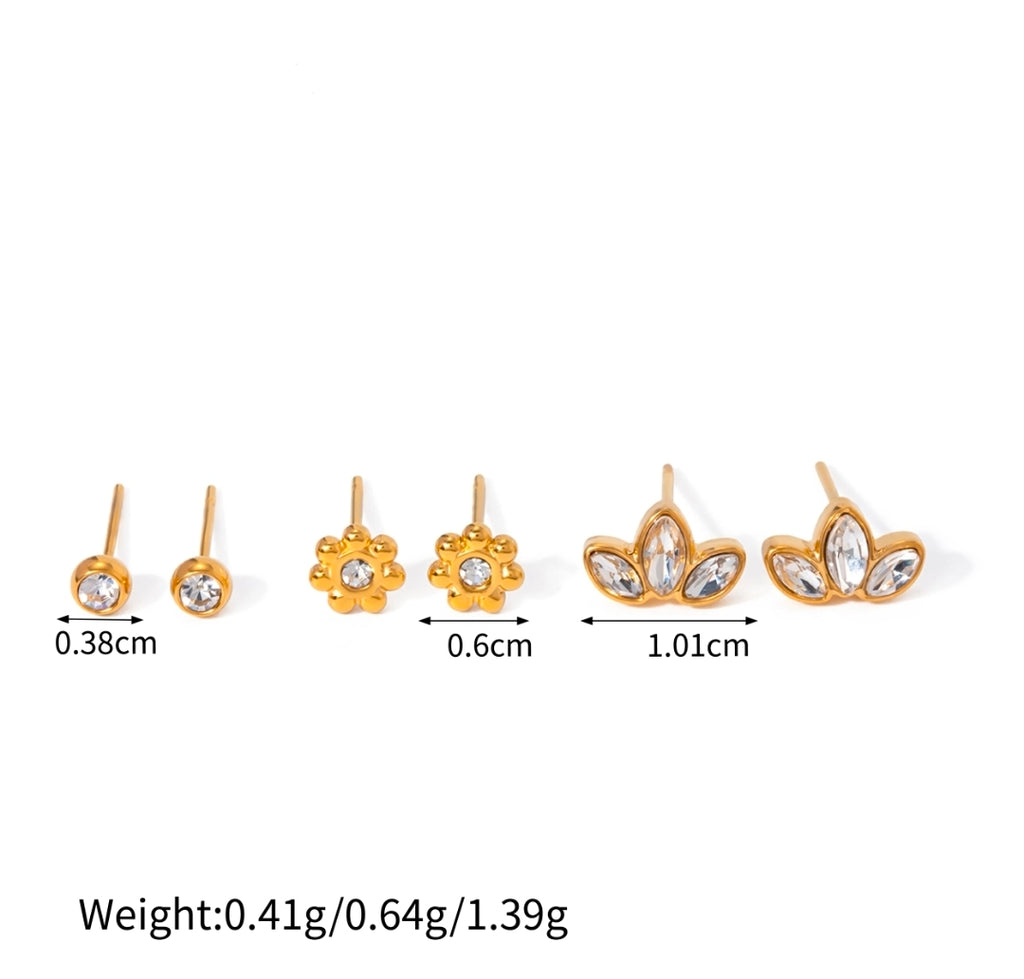 Prism Stack - 3 Pairs - Glitze Accessories