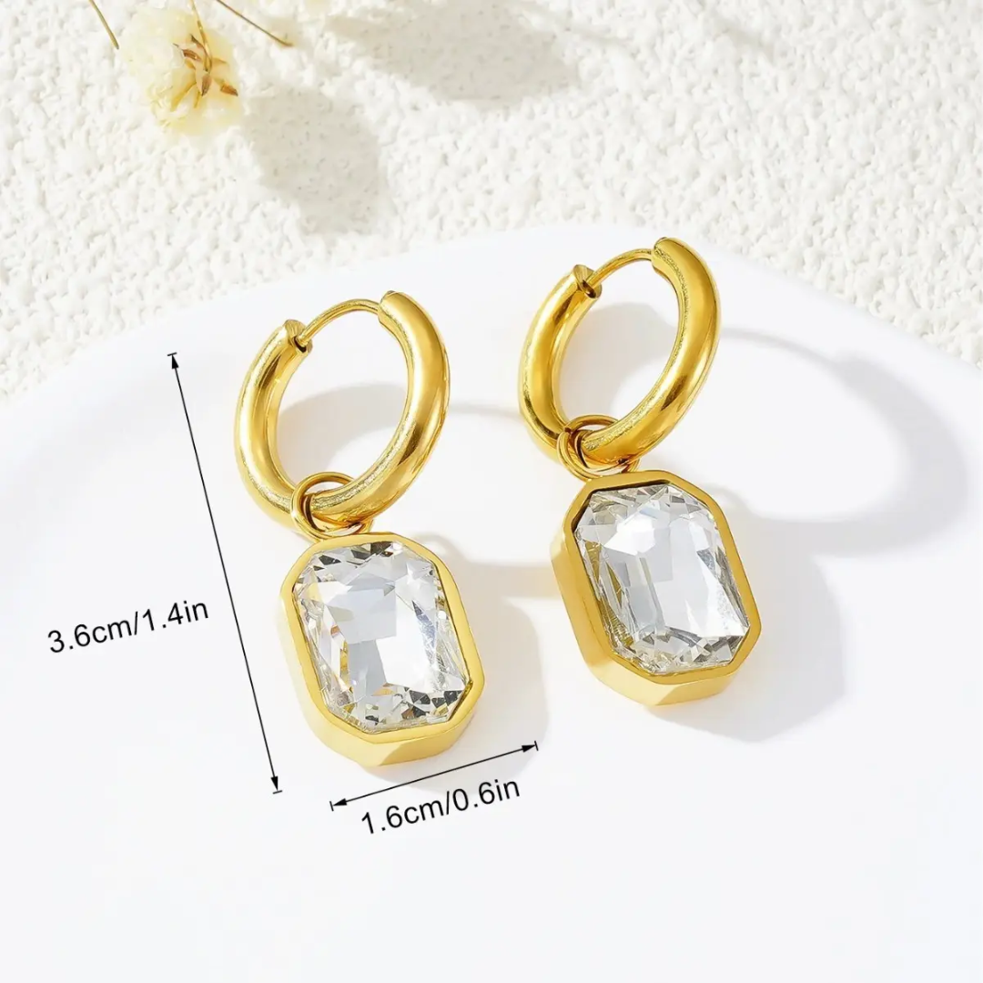 Gemma Earrings - White