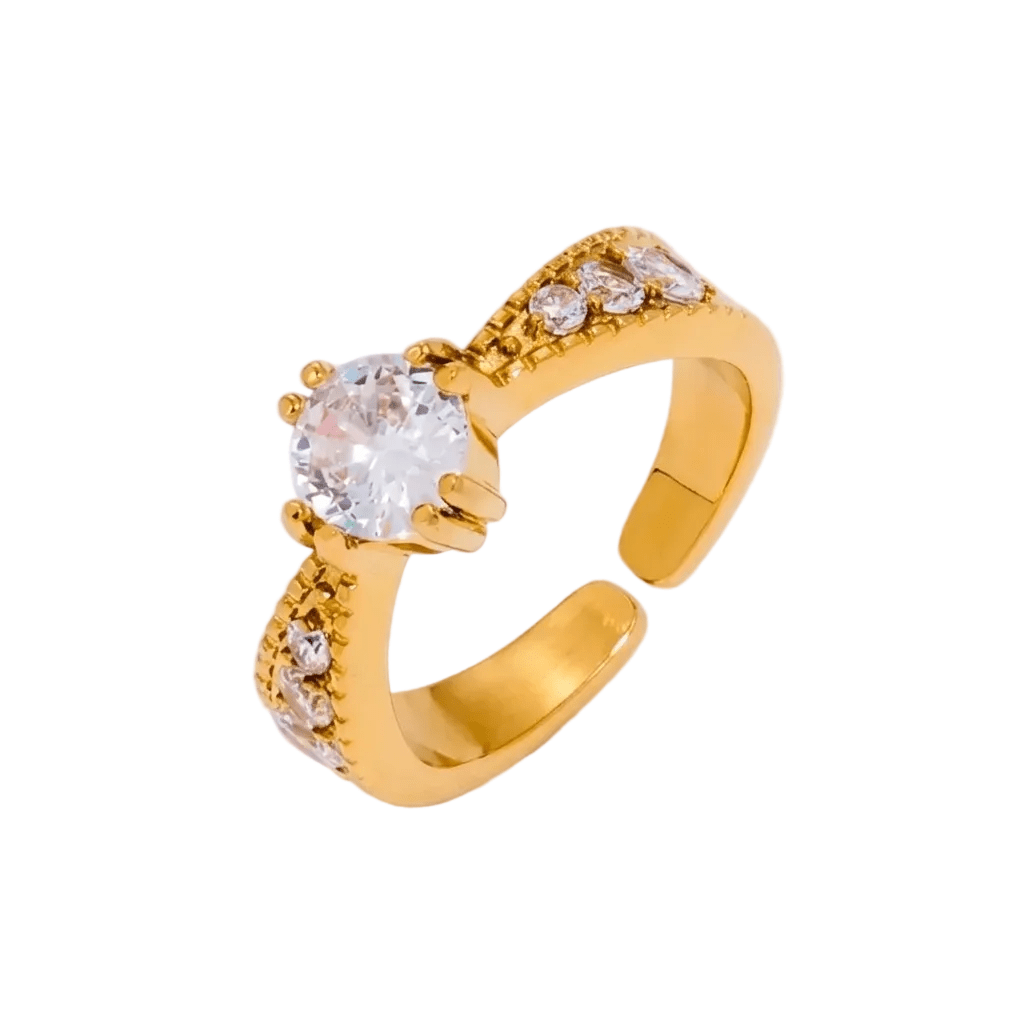 Glitze Accessories Utopia jewelry piece featuring intricate design and shiny finish on a neutral background.