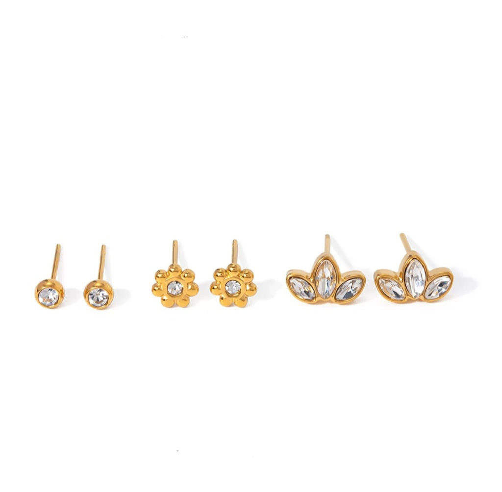Prism Stack - 3 Pairs - Glitze Accessories