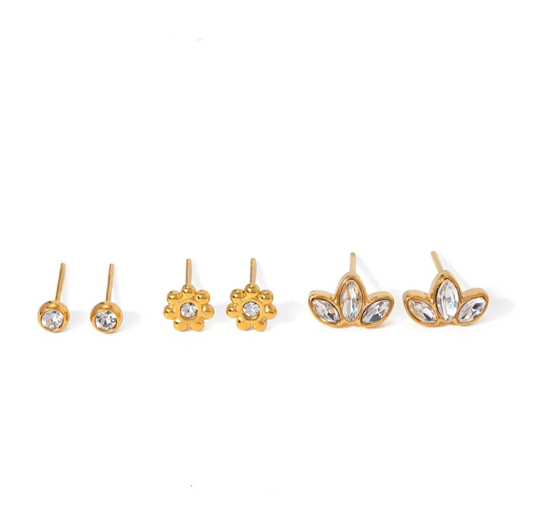 Prism Stack - 3 Pairs - Glitze Accessories